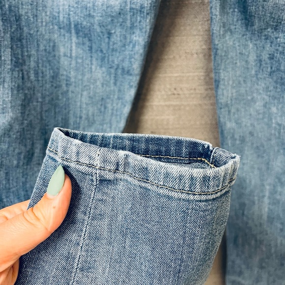 Banana Republic Premium Denim Medium Wash Button Fly High Rose Skinny Jeans 25 - Picture 8 of 12